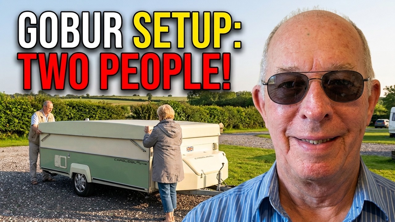Putting the Gobur together - assembling a folding caravan on site!