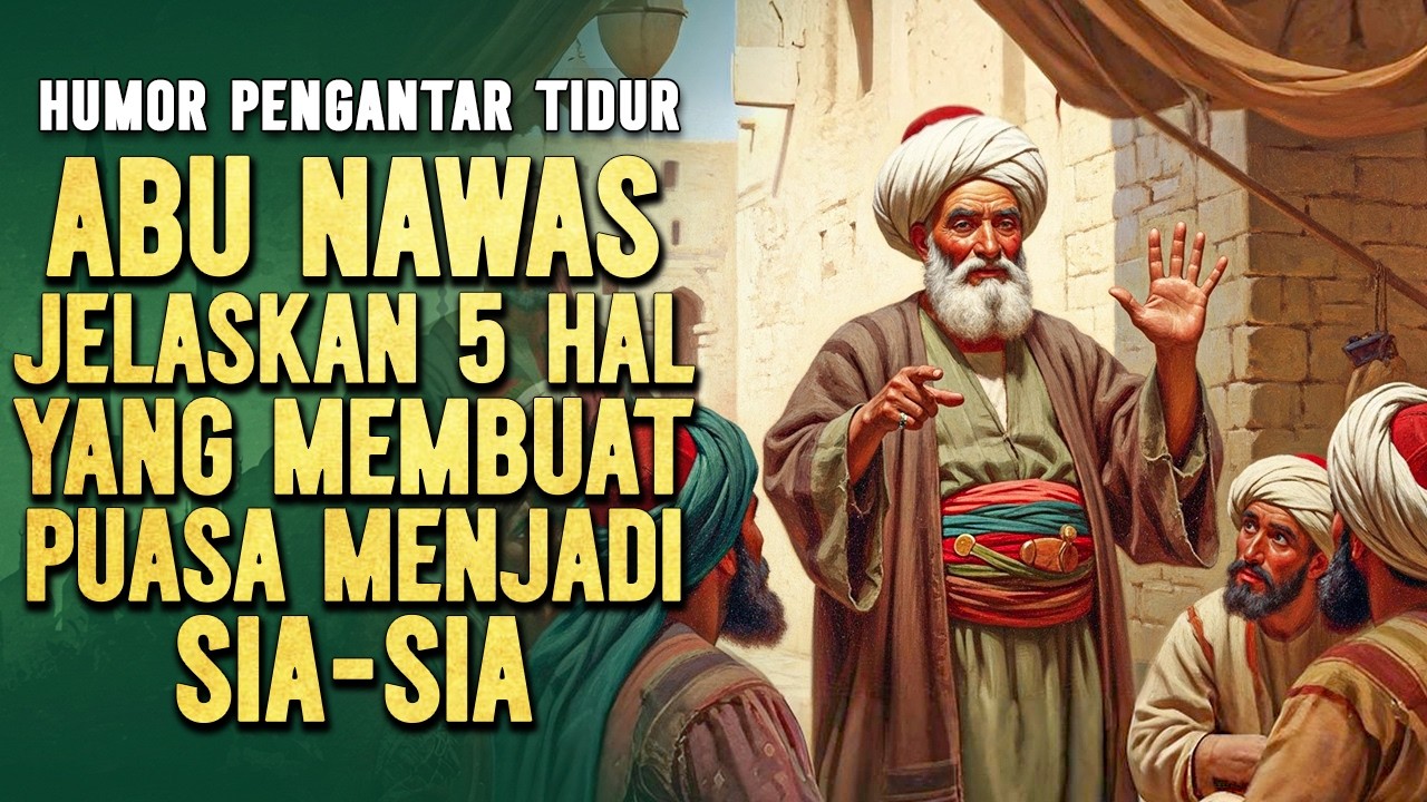 ABU NAWAS JELASKAN 5 HAL YANG MEMBUAT PUASA MENJADI SIA SIA || CERITA LUCU PENGANTAR TIDUR