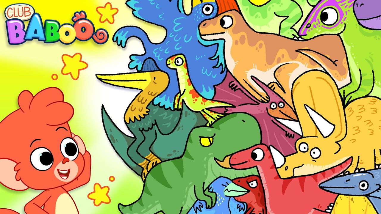 Club Baboo Dinosaurs | LONG 2+ HOUR VIDEO | Learn Dinosaur Names like T-Rex with Puzzles