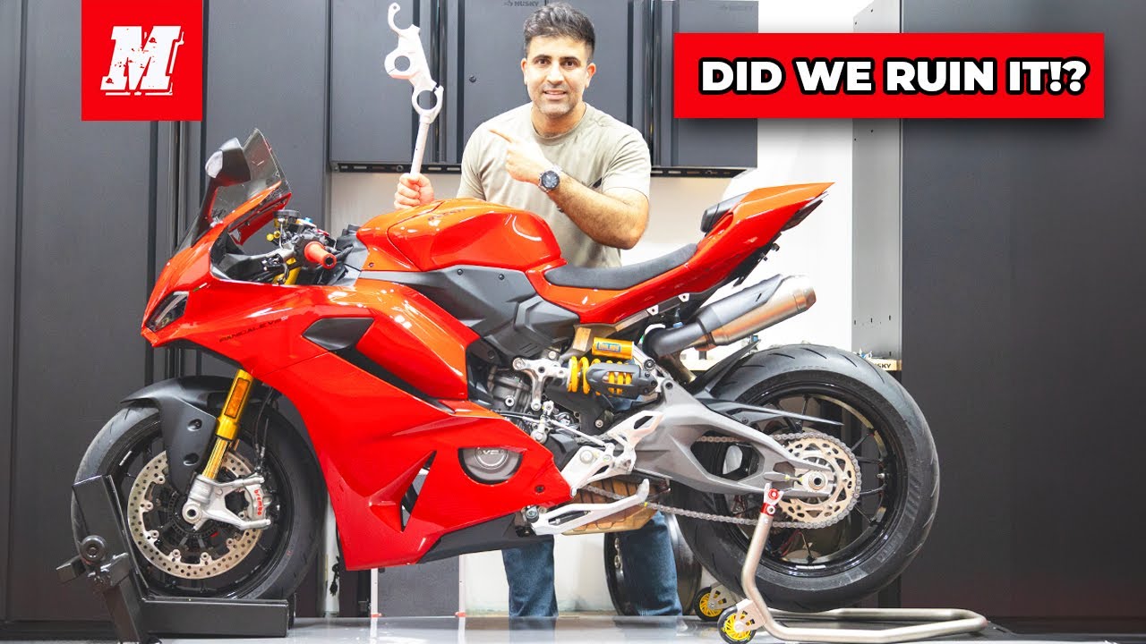 TRANSFORMED! Clip On Conversion on 2025 Panigale V2S, Ohlins Damper, NRC Tail Tidy, WRS Windscreen!