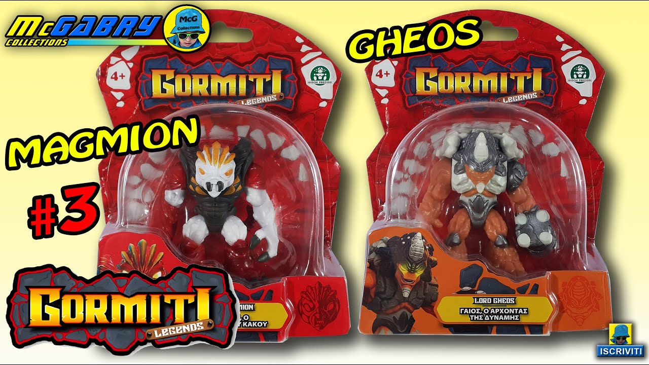 GORMITI LEGENDS #3 APRIAMO LORD GHEOS E LORD MAGMION CON FUNZIONI MIX & MATCH-UNBOXING