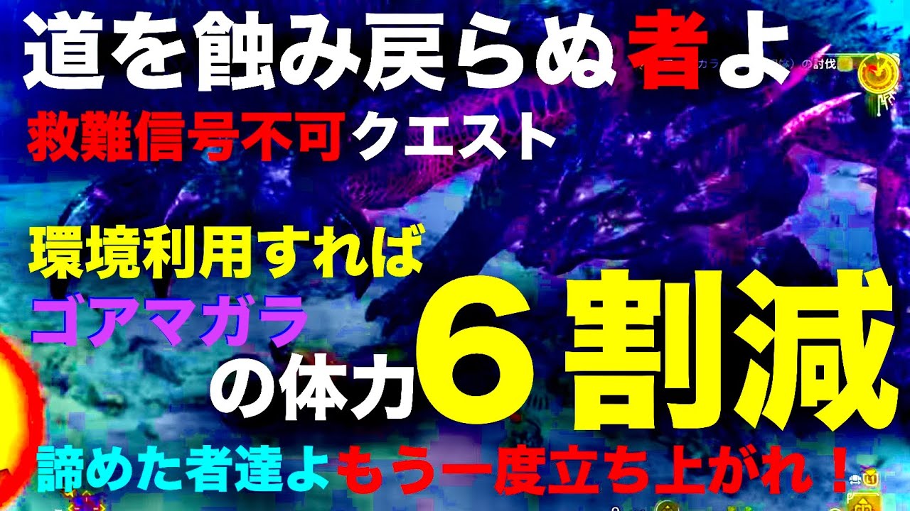 環境利用でゴアマガラの体力６割減　道を蝕み戻らぬ者よ【MHWilds】GANKIN