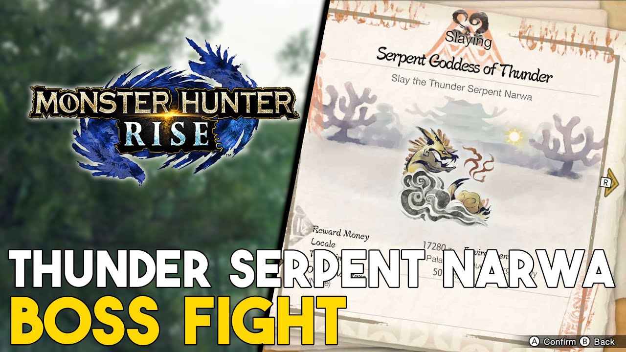 Monster hunter Rise Thunder Serpent Narwa (True Final Boss) (Co-Op)