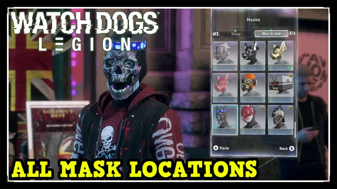 Watch Dogs Legion All Mask Locations (Watch Dogs Legion Character Customization)