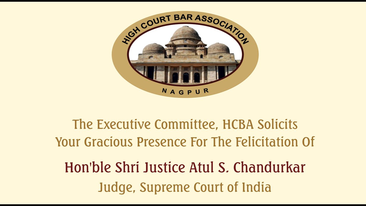 HCBA NGP Felicitation  Of Hon'ble Shri Justice A. S.Chandurkar Judge,Supreme Court of India | LIVE |