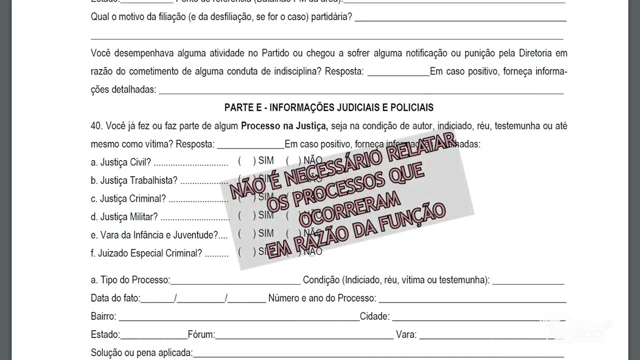 DICAS PARA O PREENCHIMENTO DE AVALIAÇÃO DE CONDUTA SOCIAL, REPUTAÇÃO E IDONEIDADE