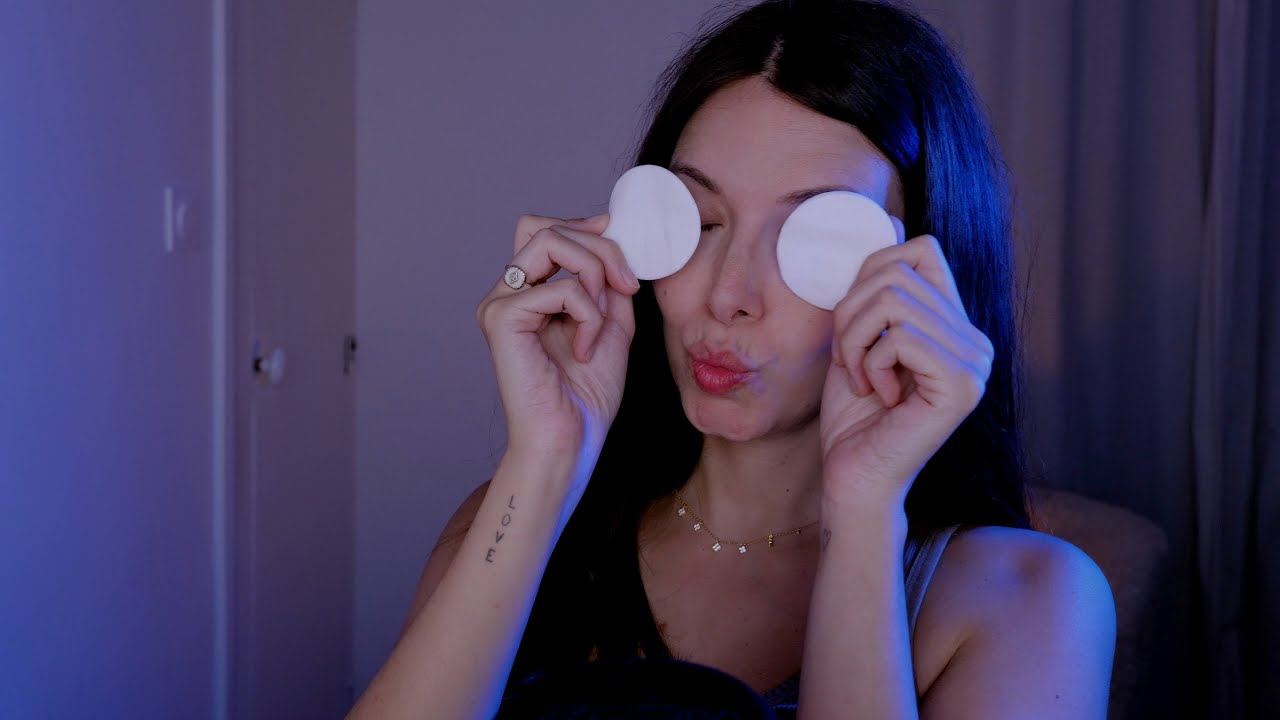 ASMR | Me desmaquillo justo antes de ir a la CAMA