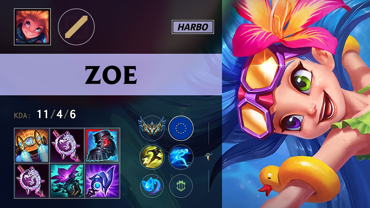 (Harbo) Zoe Mid vs Viktor - EUW Challenger Patch 26.14