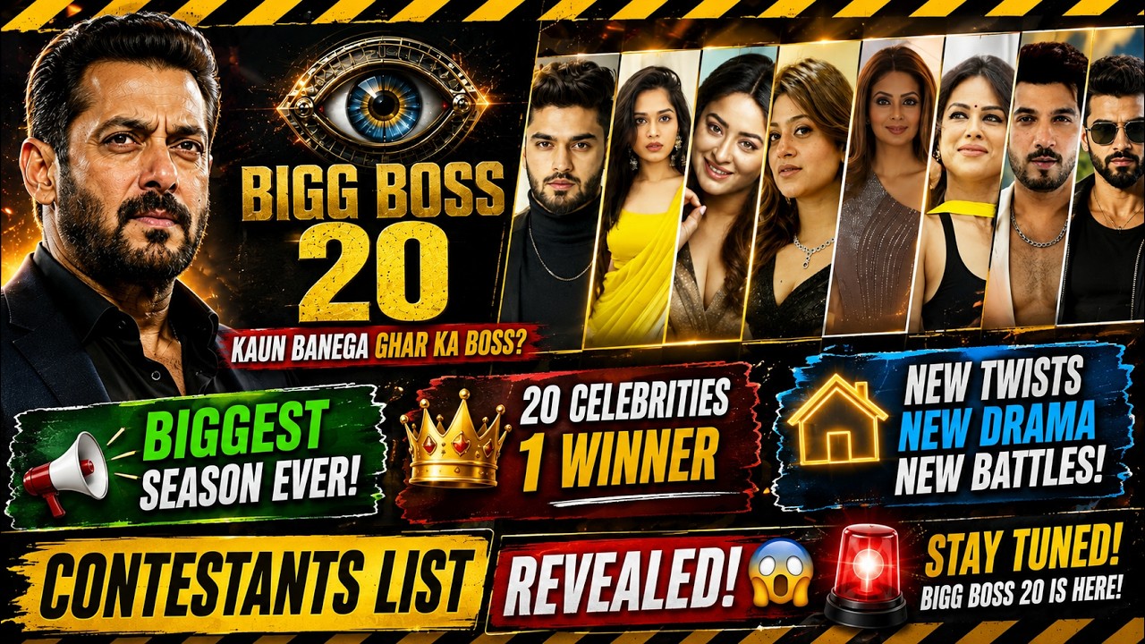 Полный список подтвержденных участников Bigg Boss 20 | Bigg Boss 2026 | Салман Хан | BB20