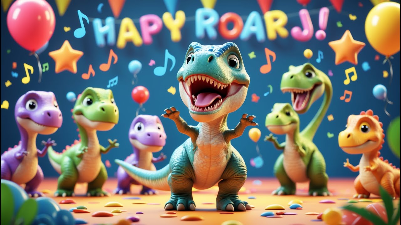 Join the Mega Dino Party 🦖🎉 | Dinosaur Songs & Fun for Kids | Nursery Rhymes & Baby Songs