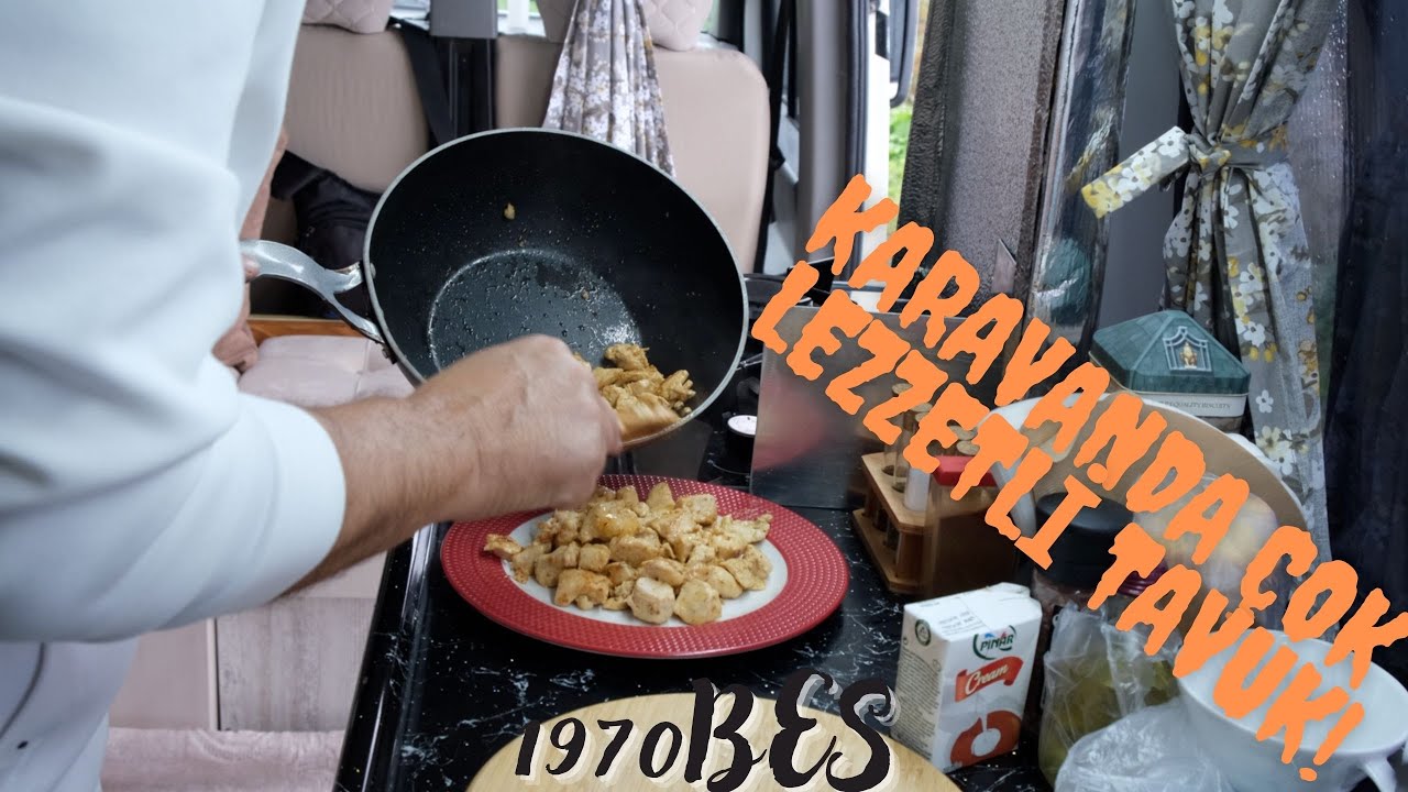 KARAVANDA ÇOK LEZZETLİ TAVUK , KAHVE,ÇAY, YAĞMUR VE DENİZ #karavan