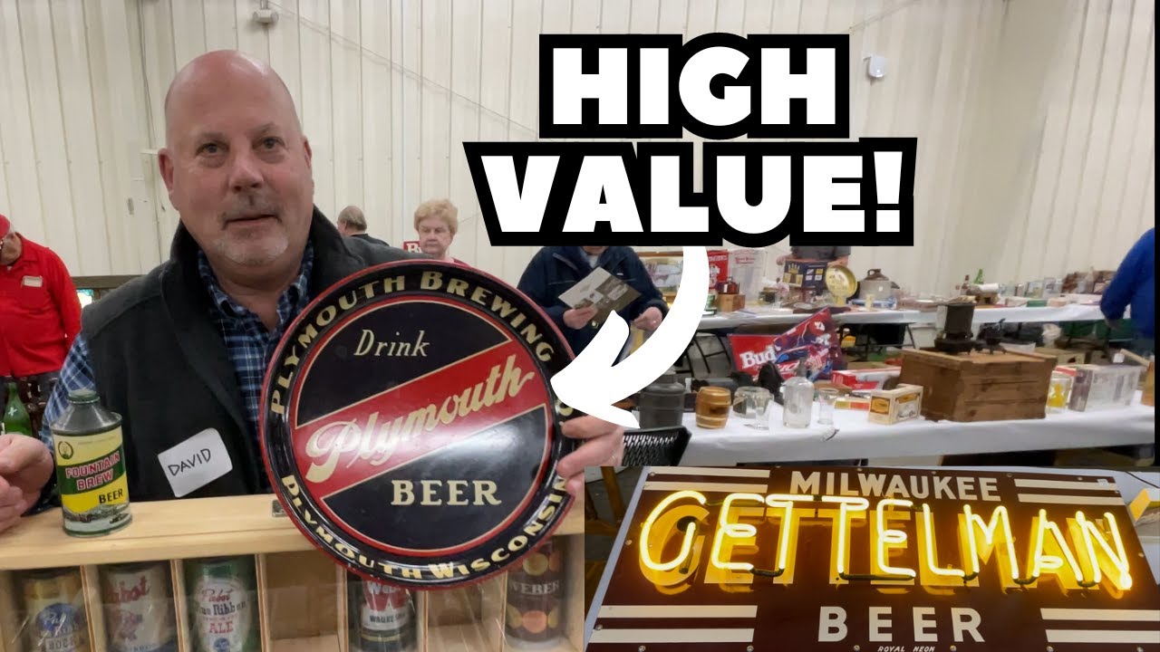 HIGH Value BEER Signs Discovered at Beer Collectible show in Waukesha #beersigns #breweriana
