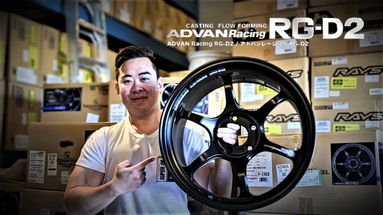 ADVAN RG-D2 - Everything You Need to Know. Yokohama Wheel 18x9.5 +35 - Semi Gloss Black
