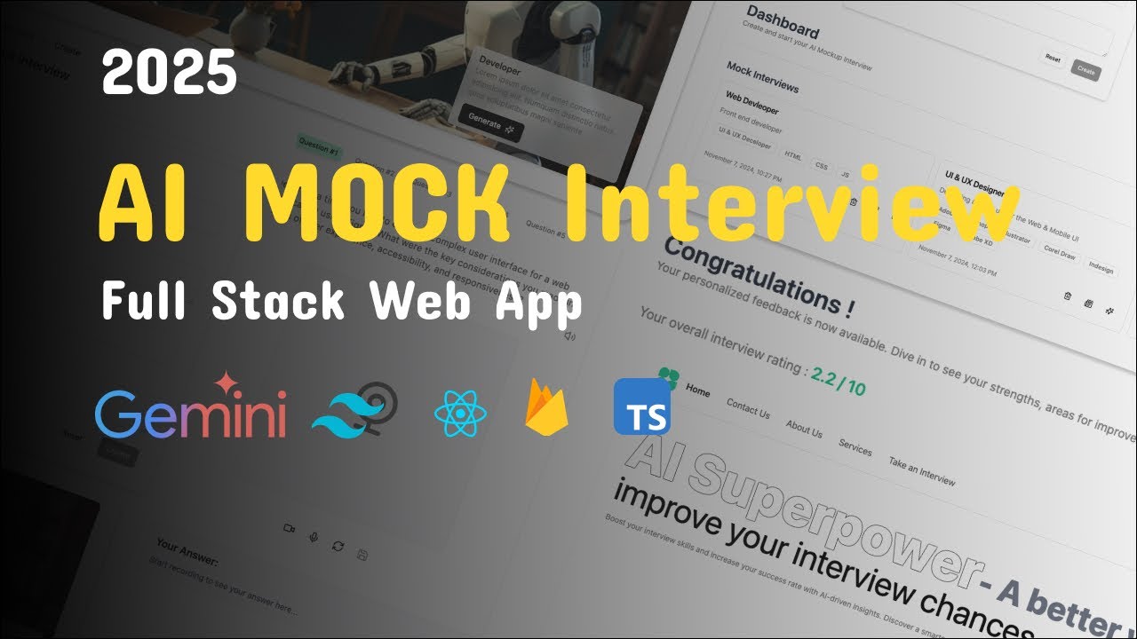 🚀 Build a Full AI Mock Interview App! 🤖 React + Google Gemini AI + Firebase 🔥