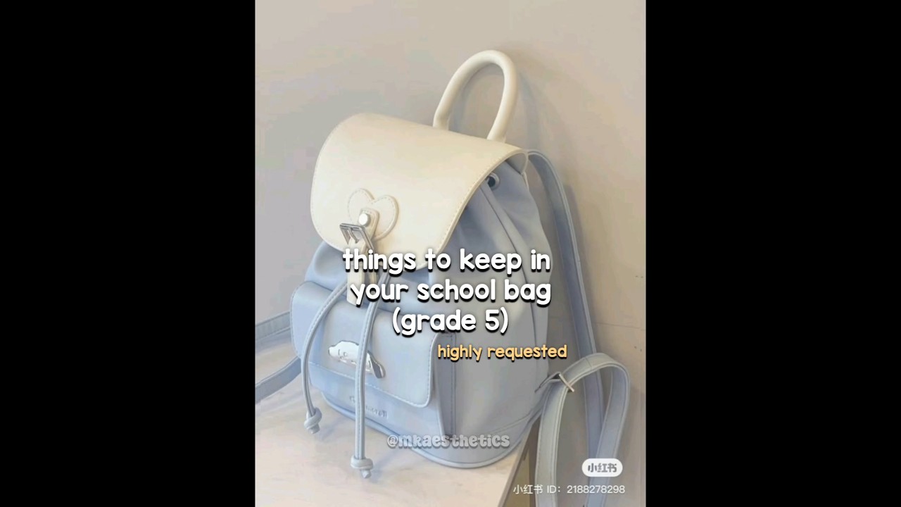 Things To Keep In Your School Bag🎒✨️ GRADE 5 pt.2 (REQUESTED)  #school #aesthetic #essentials #bag