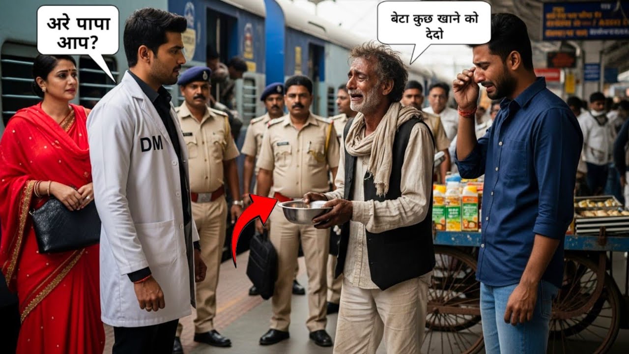 DM बेटे ने अपने बाप को स्टेशन पे भीख मांगते देखा ये देख के सबके आंखों मे आंसु आ गए|प्रेरणादायक कहानी