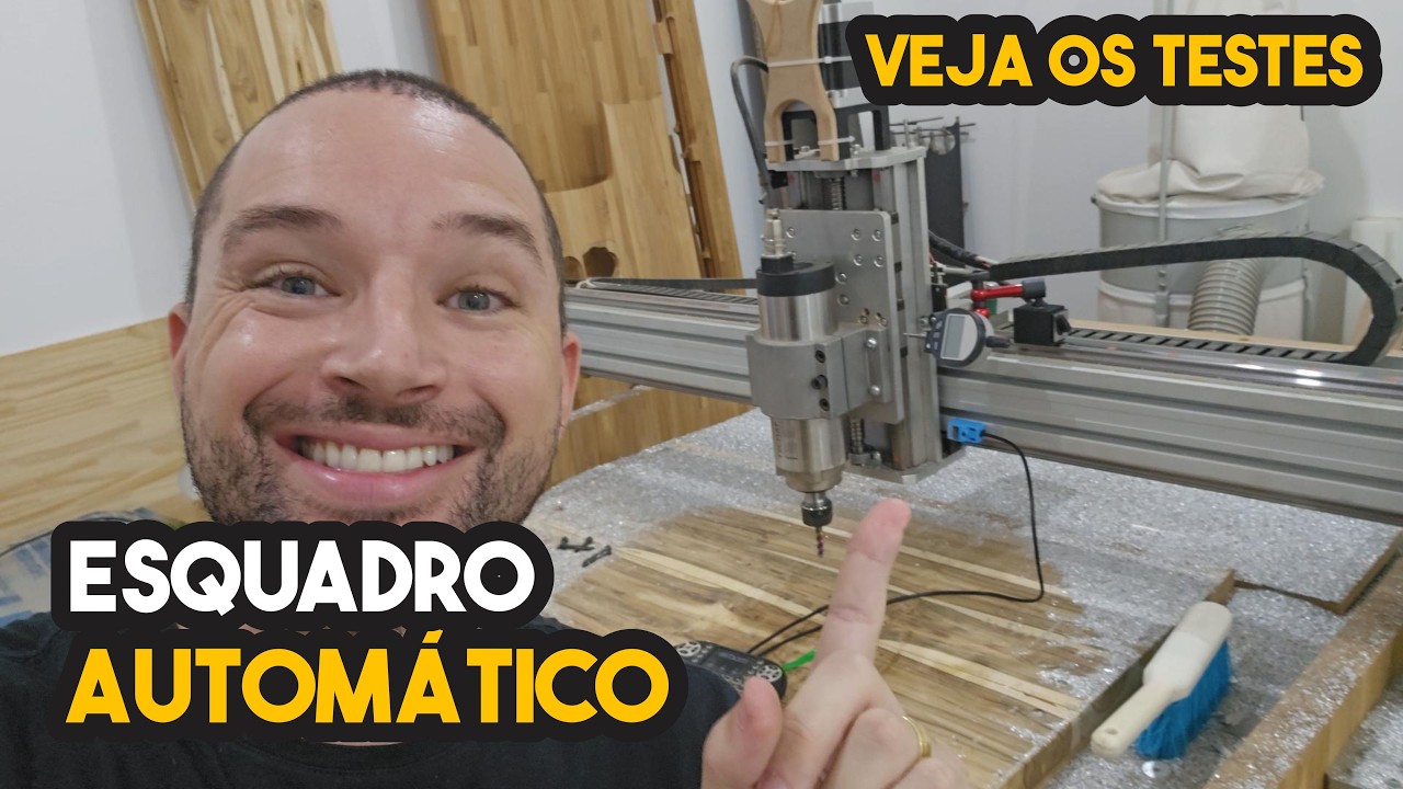 Esquadro Automático para CNC ROUTER! Gambiarra?? Bora testar então