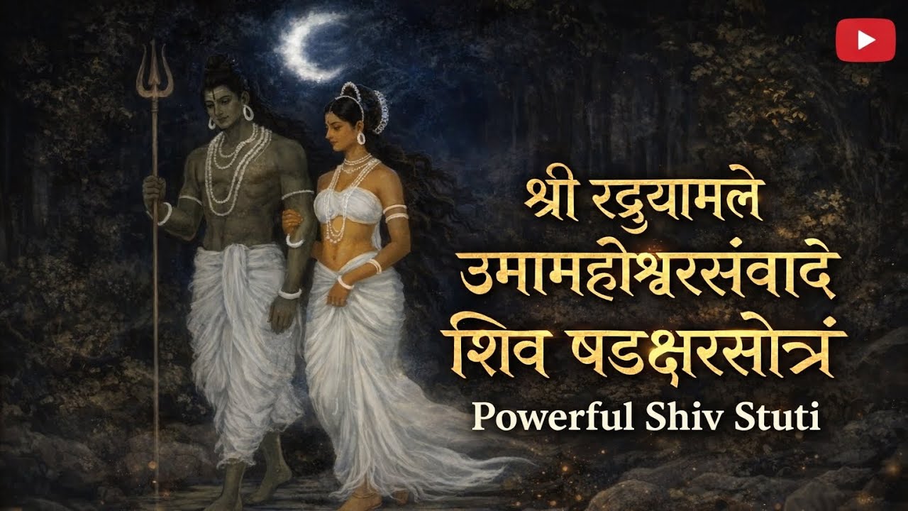 शिव षडक्षर स्तोत्रं | Very Powerful Shiv Stuti | Rudrayamal Stotra | Om Namah Shivaya