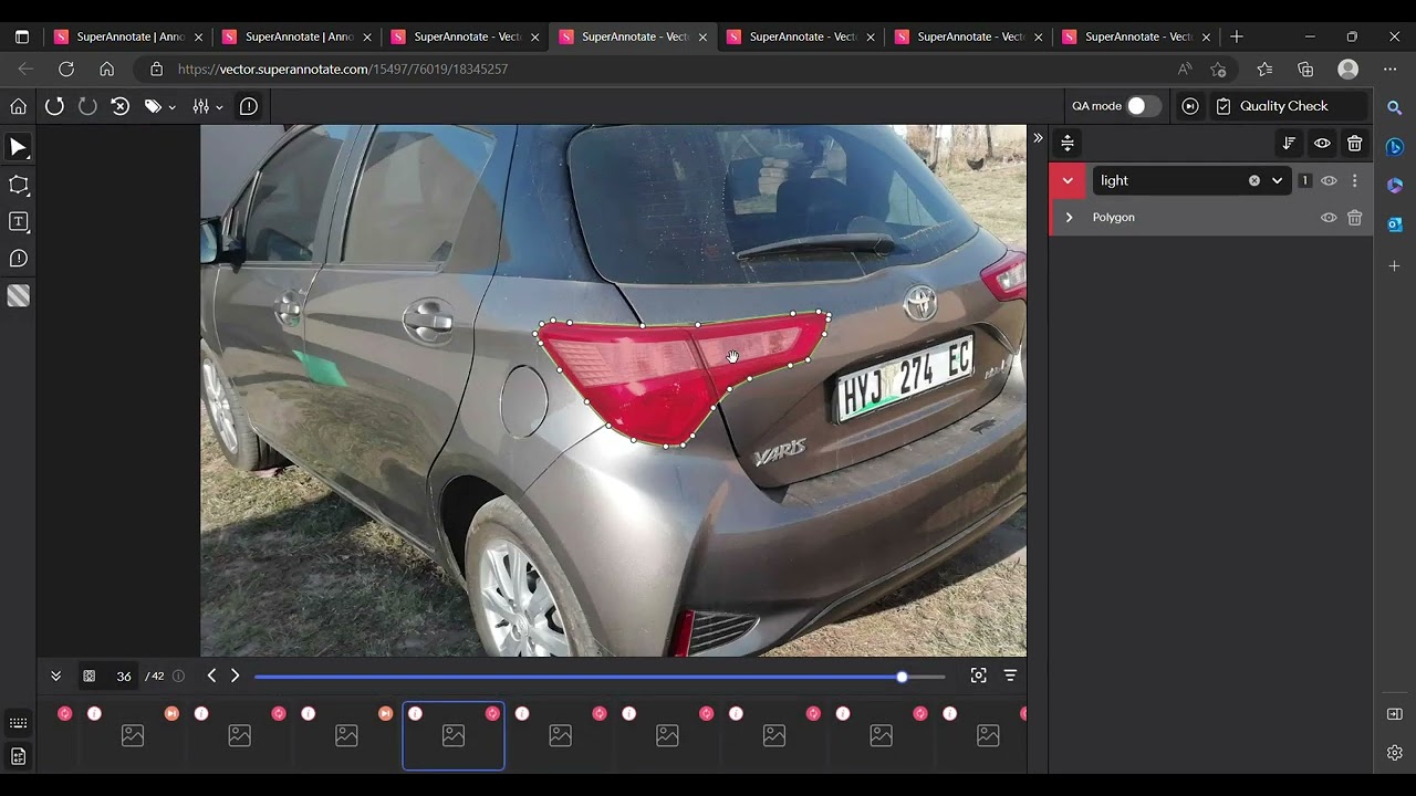 Car Parts Annotation using Super Annotate
