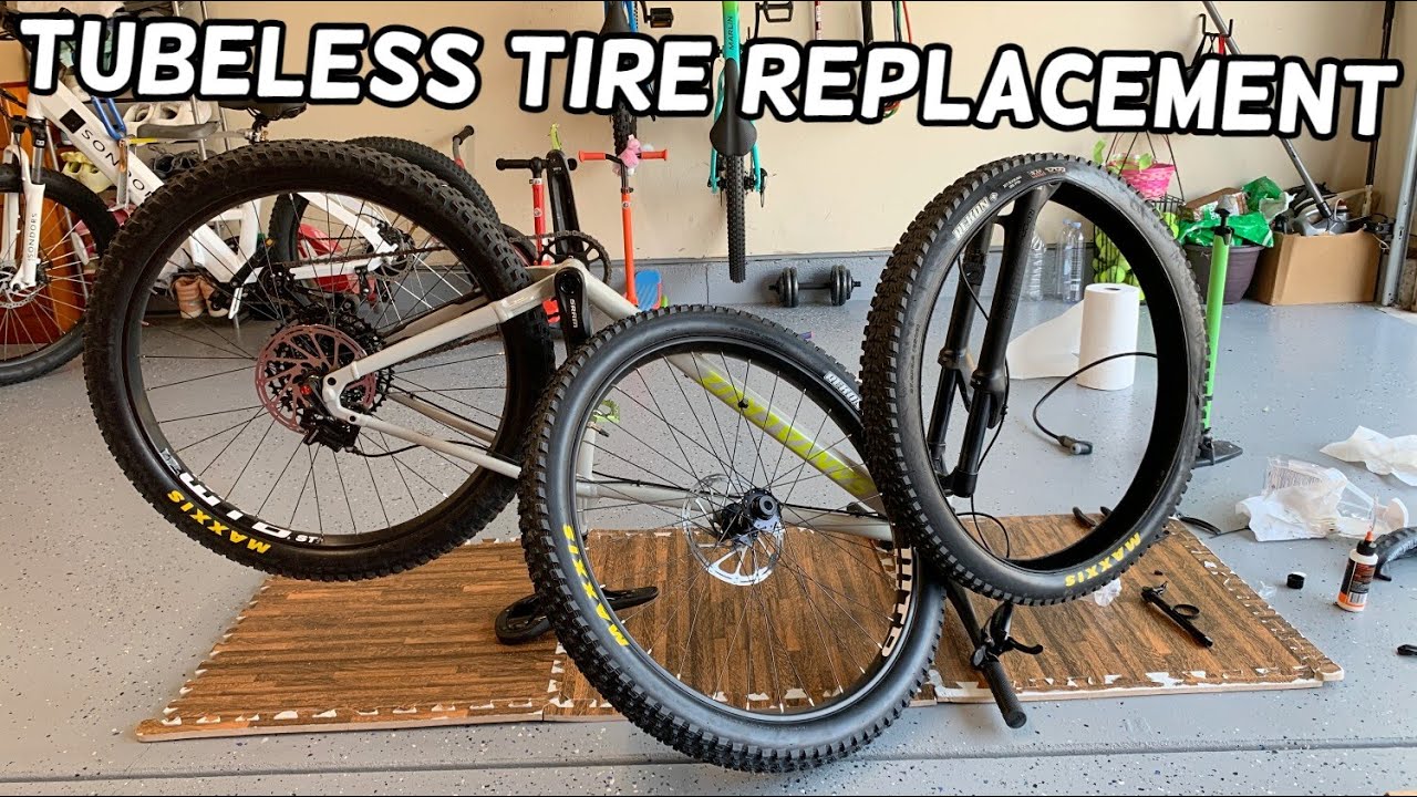 HOW TO REPLACE TUBELESS TIRE ON A MOUNTAIN BIKE