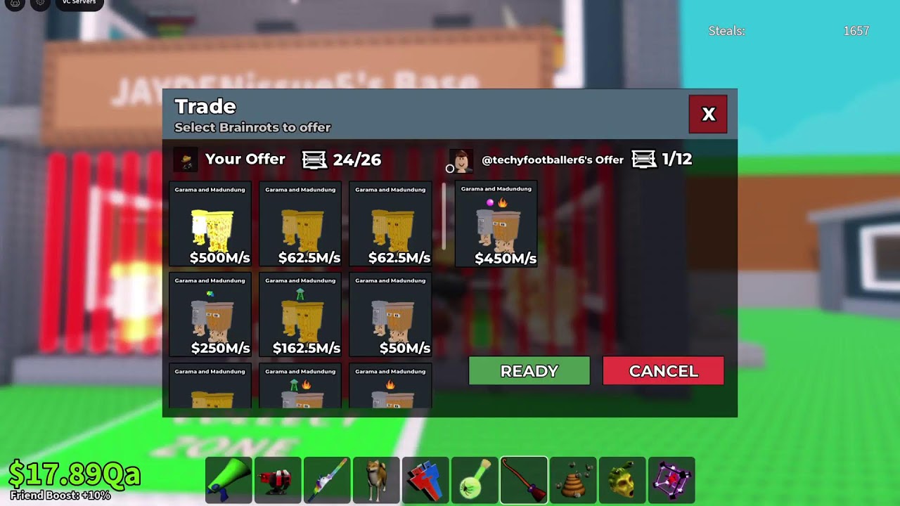 Trading  (giveaway at 2.5k in sab)