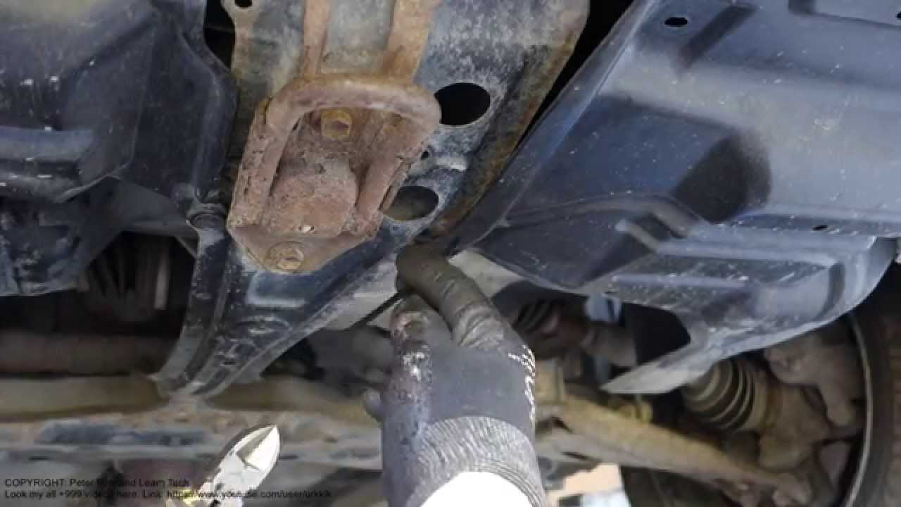 How to repair broken engine below plastic cover panel. Toyota Corolla years 2002 to 2010