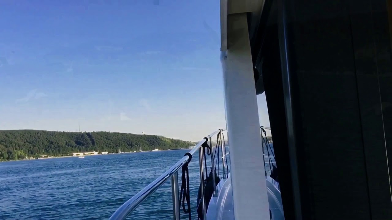 The seagulls along the bosphorus of Istanbul (Swift trawler 30)