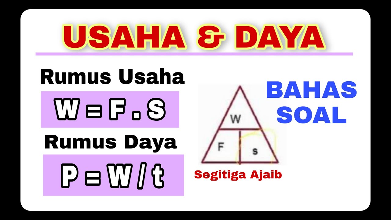Fisika Kelas VIII | Menghitung Besarnya Usaha & Daya.