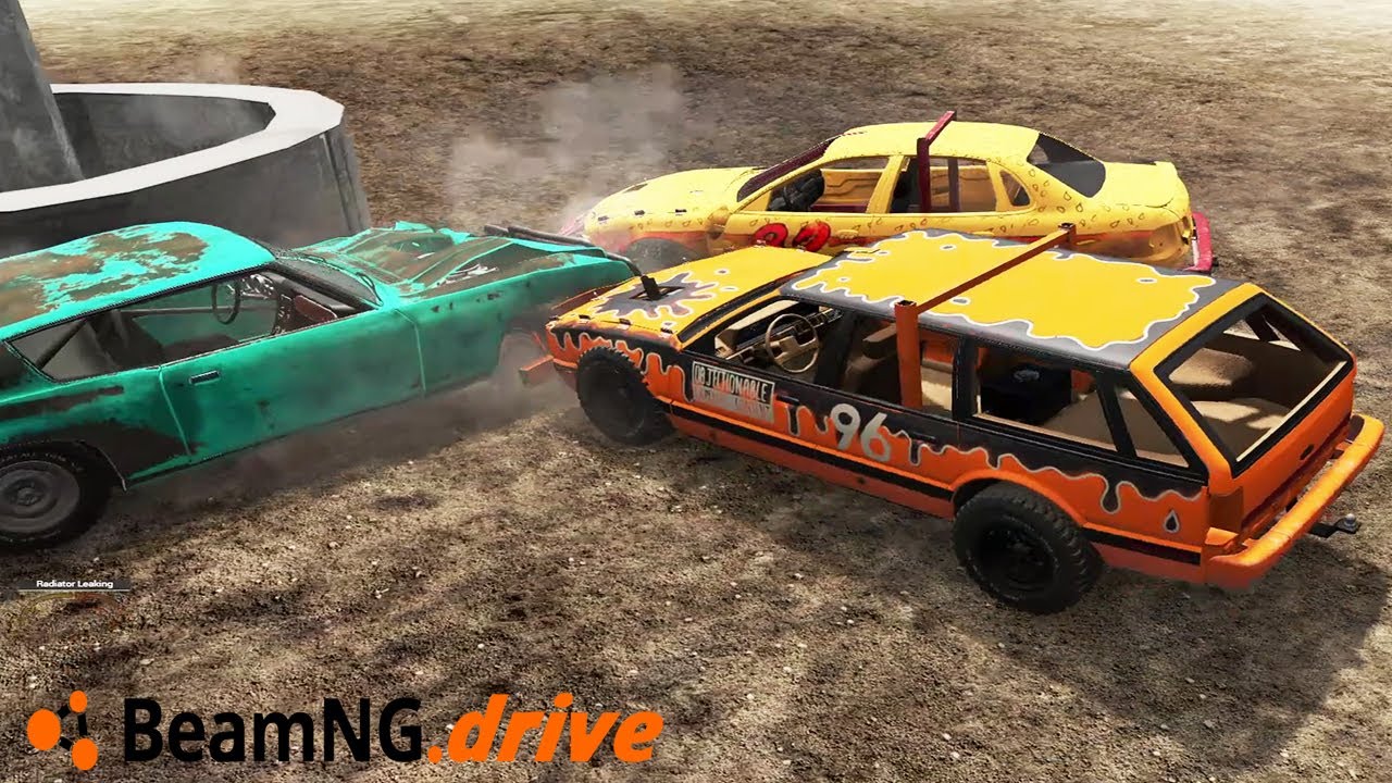 BeamNG.drive MP - FULL SEND DEMOLITION DERBY! DESTROYED OUR CARS!!