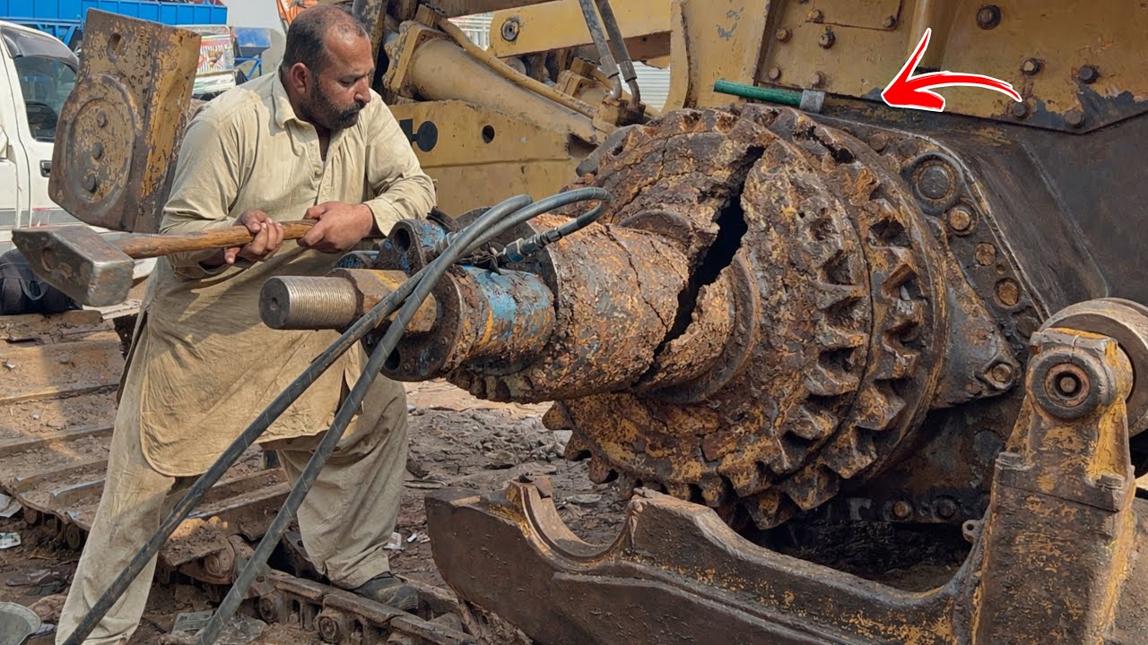 How to Repair a Cracked D155 Komatsu Final Drive Tube — Unbelievable Amazing Repair Process!