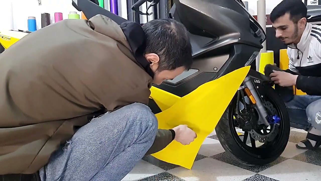 تغليف الدراجات تغيير اللون الاصلي كليا و النتيجة ؟ Vmax2022