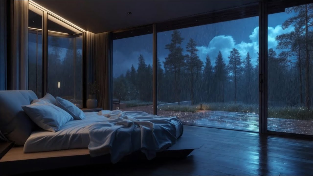 Soft Piano Music for Deep Sleep & Relaxation | Cozy Forest Night