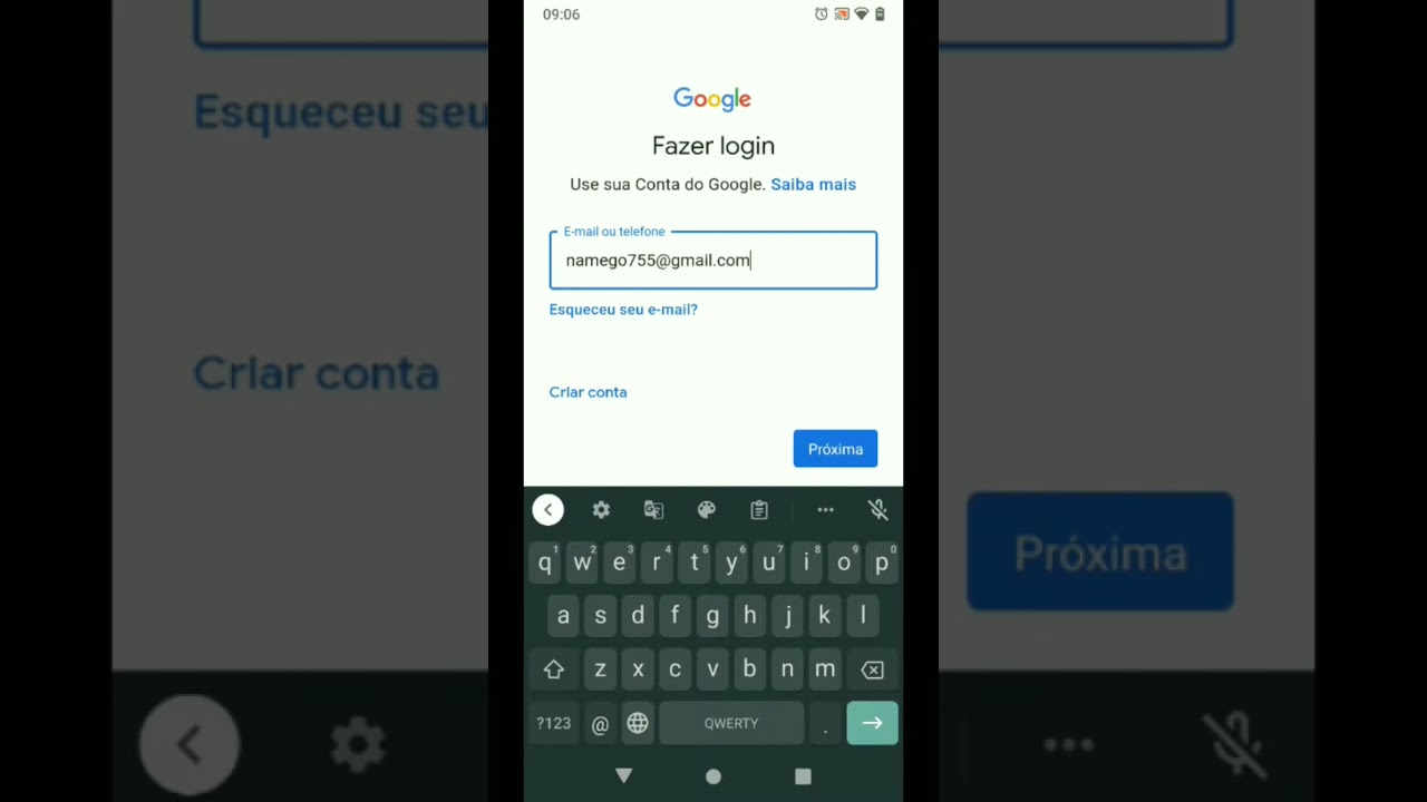 n&atilde;o consigo recuperar conta google