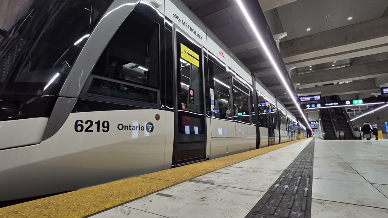TTC Line 5 LRT Vehicle #6219 departs Forest Hill Stn at INSANE speed