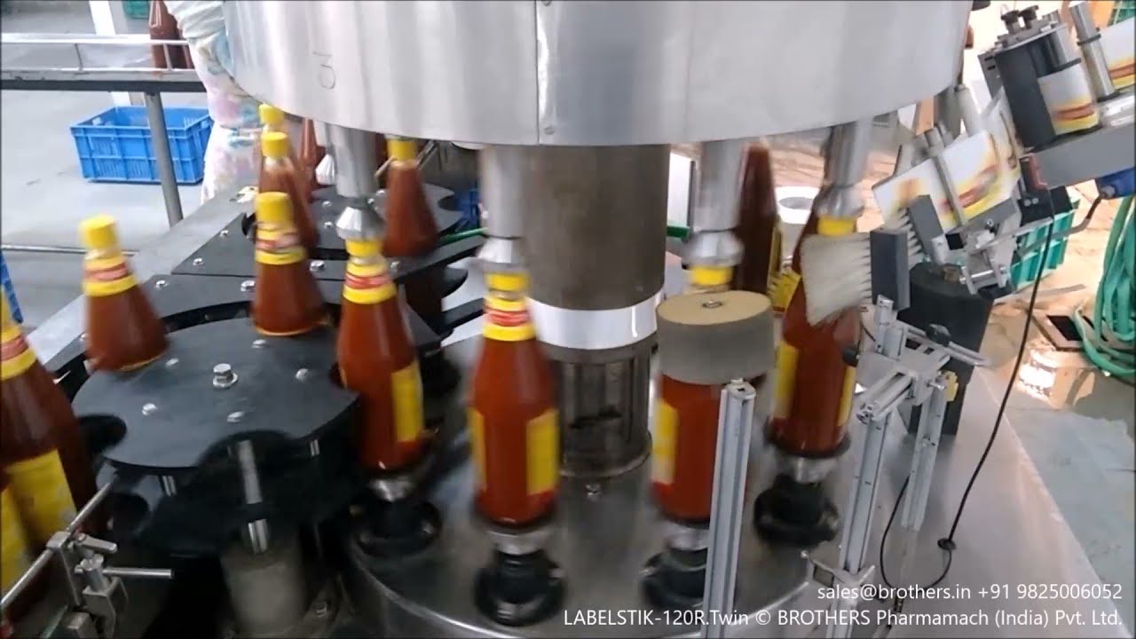 Body and Neck Labelling, Rotary labeller, Rotary Sticker Labelling Machine, Labelling Machine