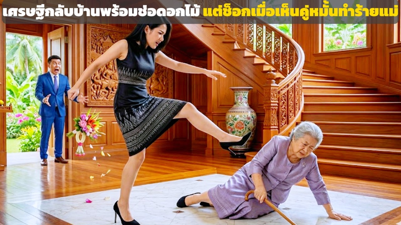 มหาเศรษฐีกลับบ้านพร้อมดอกลิลลี่ ช็อกเห็นคู่หมั้นทำร้ายแม่ตัวเอง | ชีวิตเล่าเรื่อง