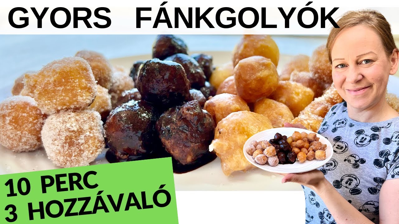 GYORS FÁNKGOLYÓK // 10 perc, 3 hozzávaló, gyors desszert