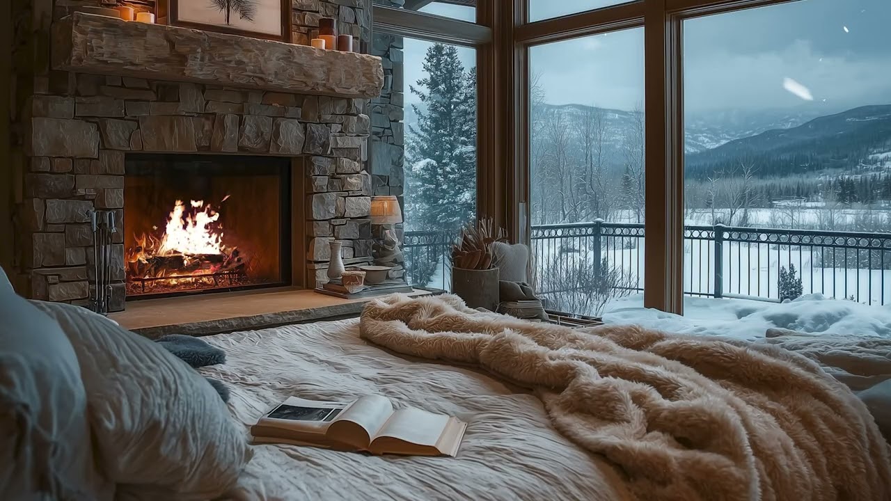 Howling Wind And Fire Sounds For Deep Sleep And Peace