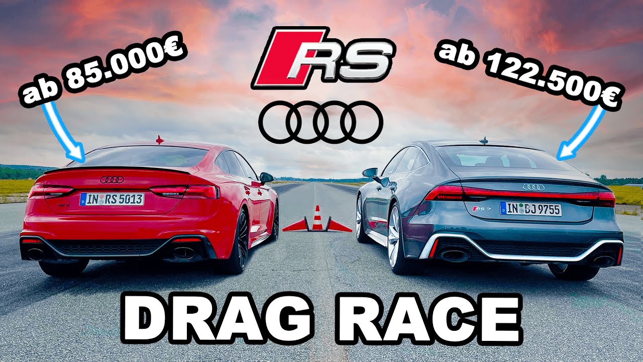 AUDI RS5 vs. AUDI RS7 | DRAG RACE | 1/4 Meile | 1 Kilometer - SHOWDOWN