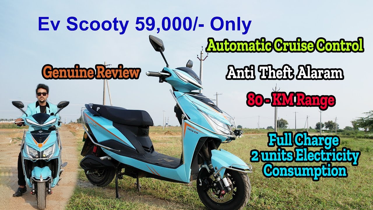 Franklin Ev Scooty || 55000/- Only 80km range Graphine Battery