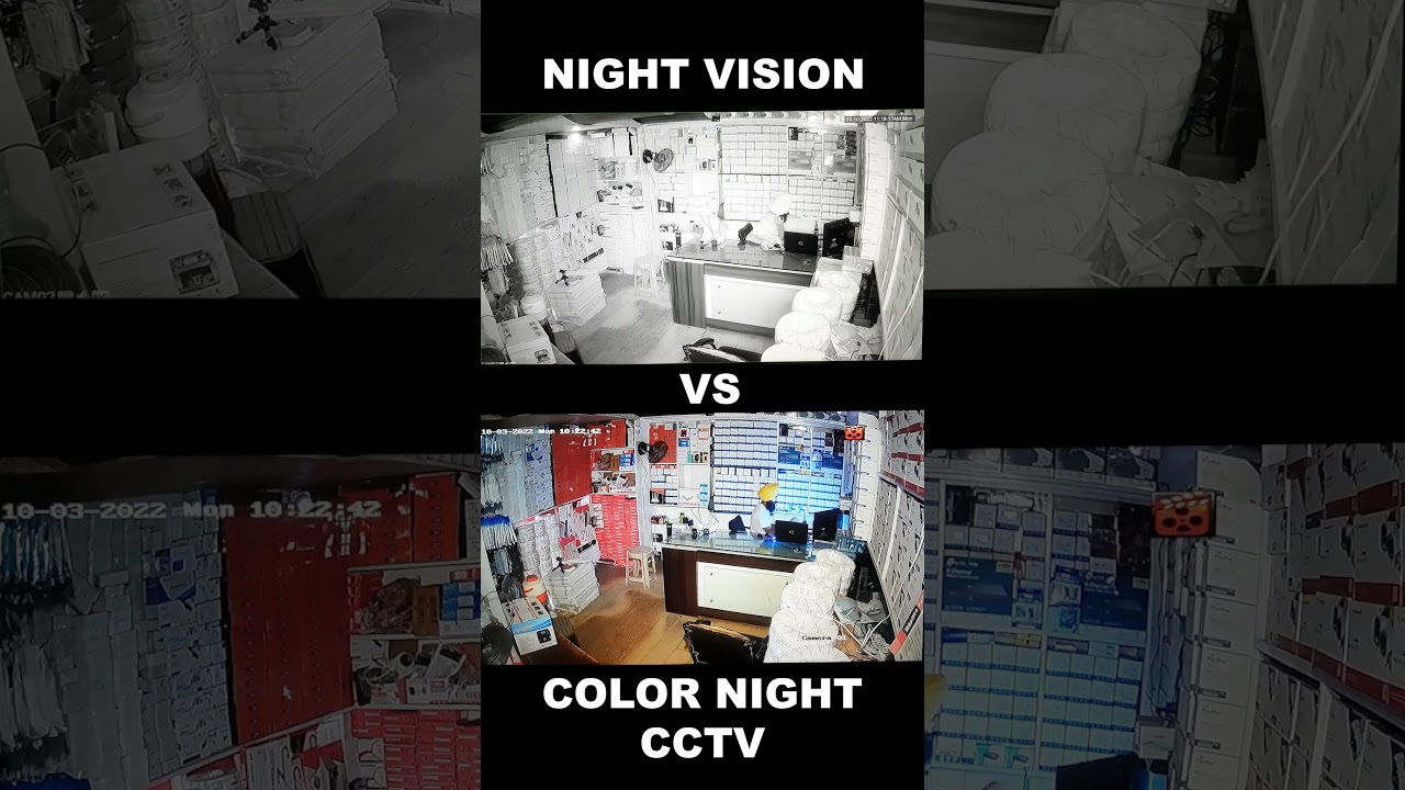 night vision vs night color cctv camera #shorts