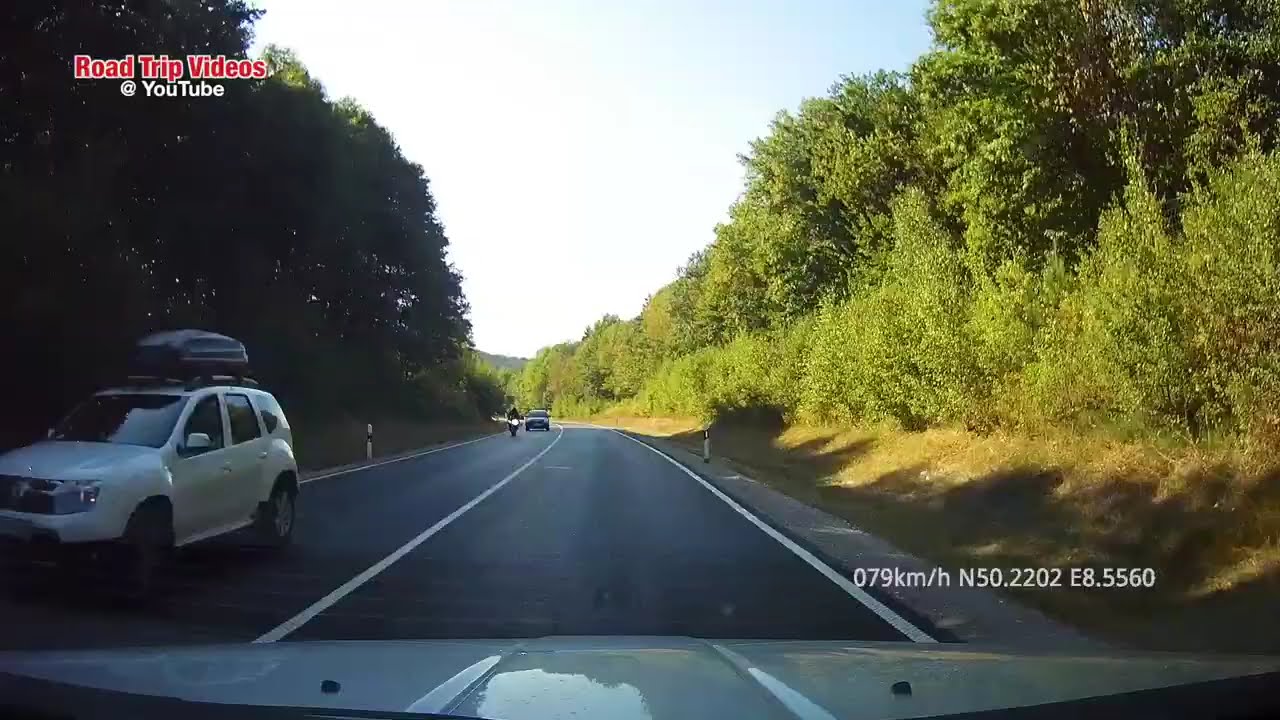 driving from Frankfurt am Main to Kronberg im Taunus and back / Germany / Hessen 2018