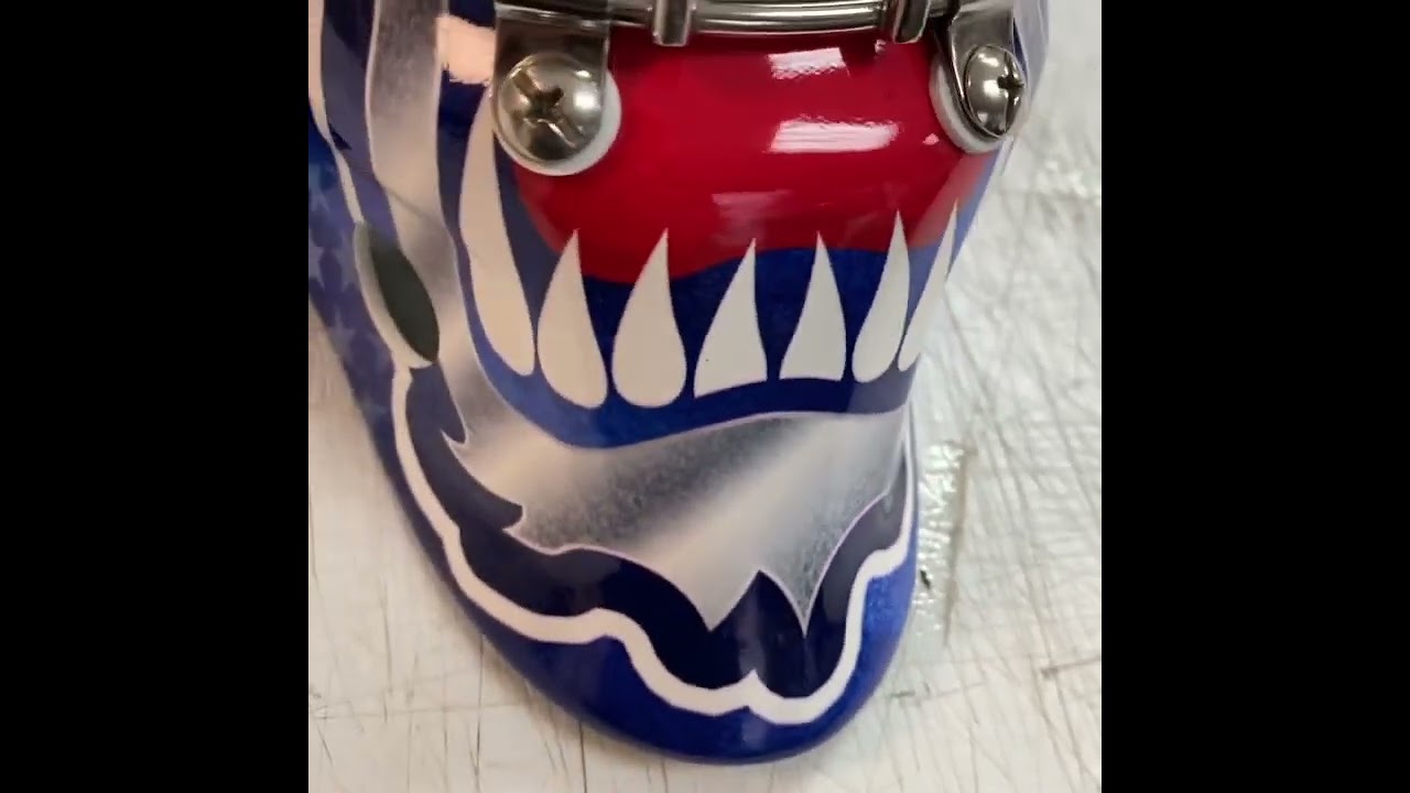 Hartford Wolfpack Goalie Mask Custom Vinyl Wrap