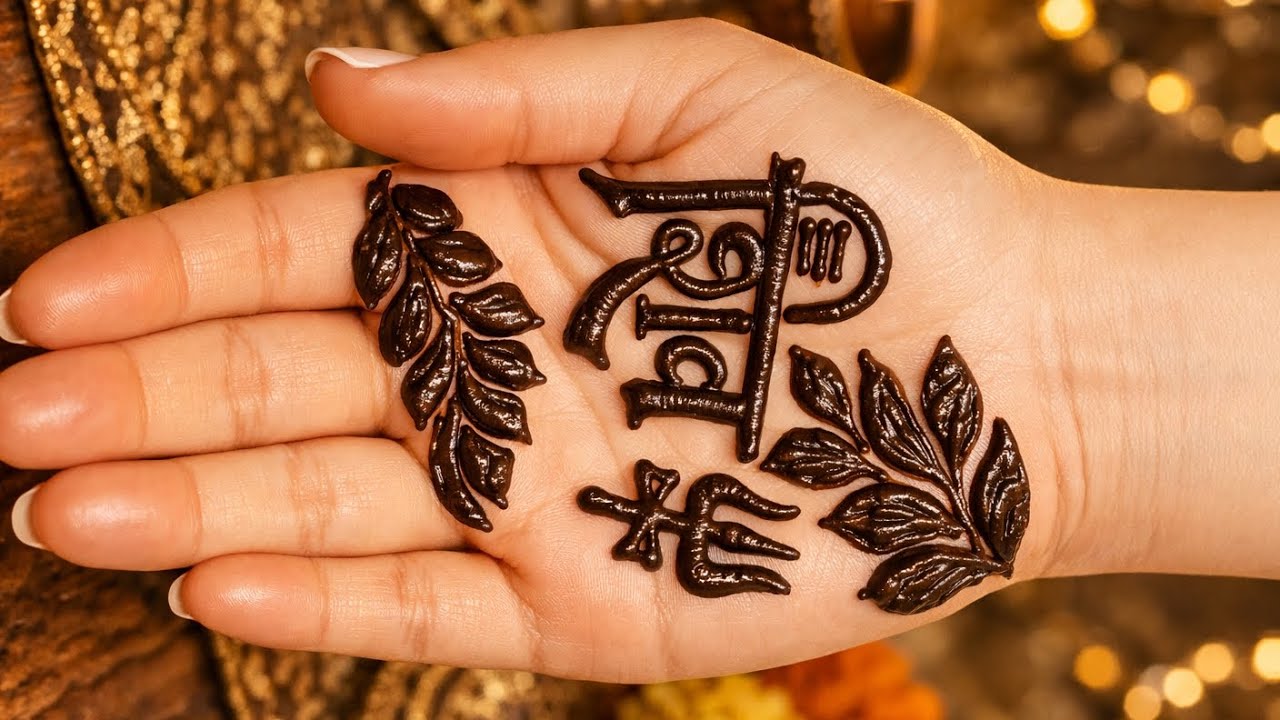 2026 Shivratri special mehandi design latest mehandi 2026 simple and easy @sangeetasmehandi_26 