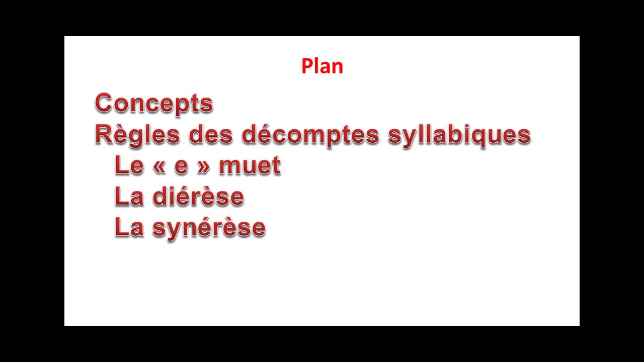 La Versification 1 (Poésie)