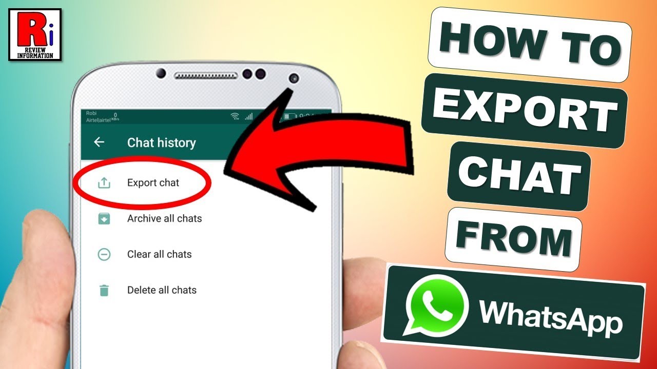 HOW TO EXPORT CHAT FROM WHATSAPP