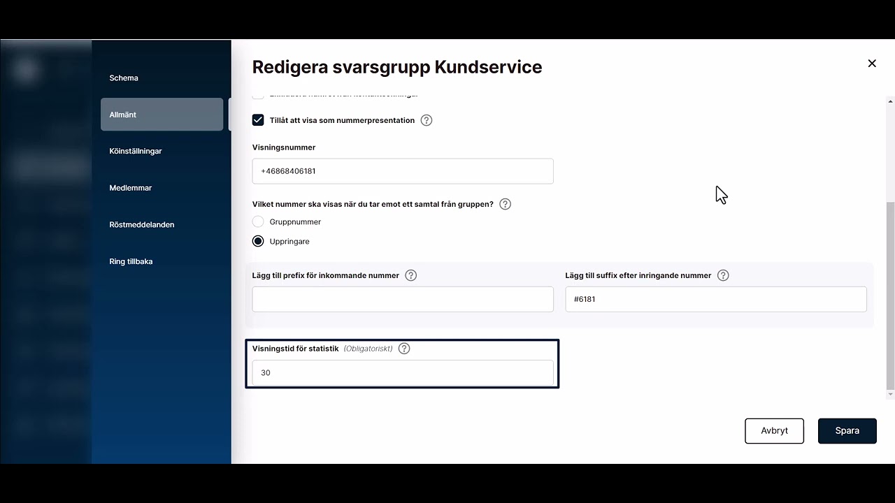 Tele2 Växel – Svarsgrupp
