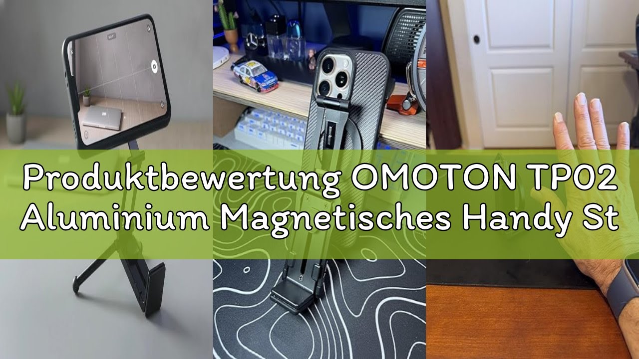 Produktbewertung OMOTON TP02 Aluminium Magnetisches Handy Stativ, 360° Drehbar Selfie Stick Stativ f