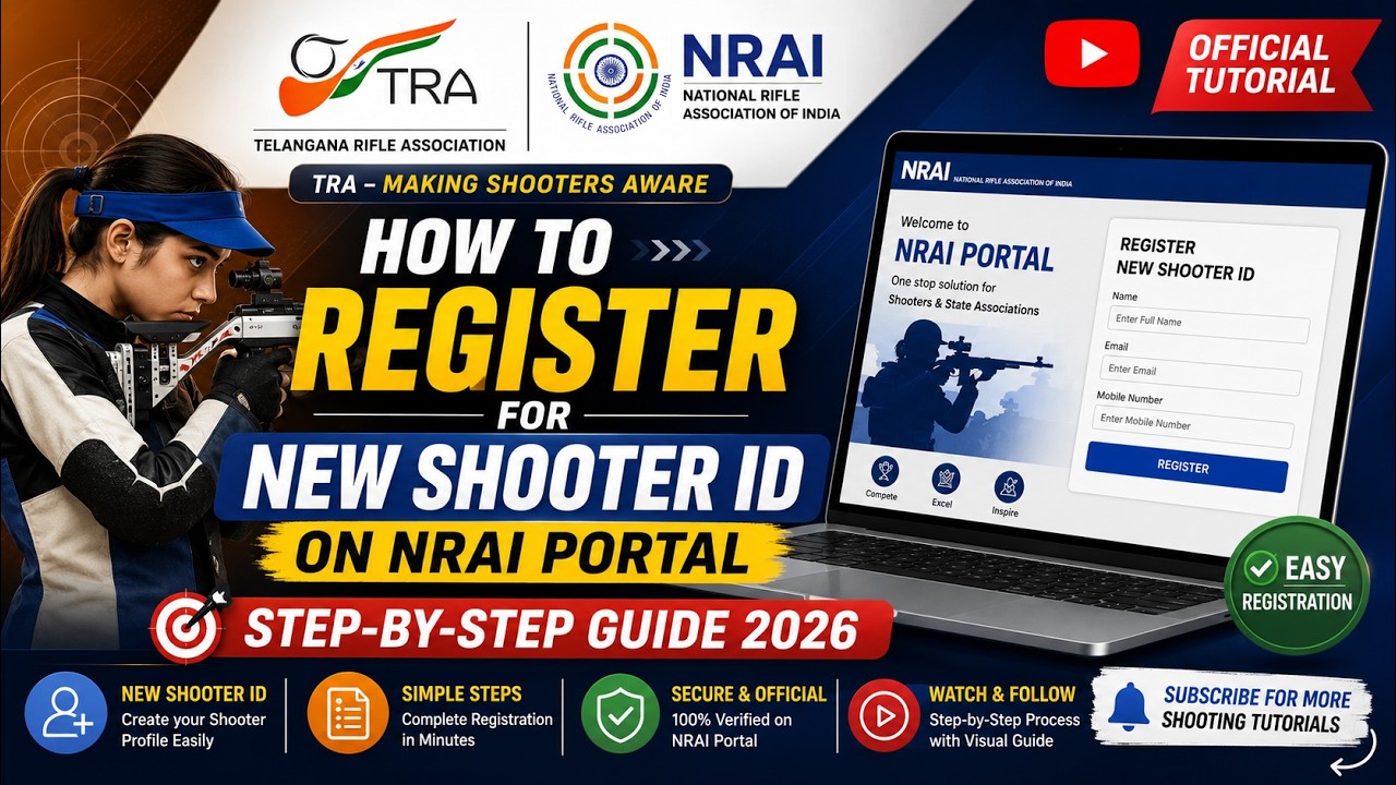 How to Register for New Shooter ID on NRAI Portal | Step-by-Step Guide 2026