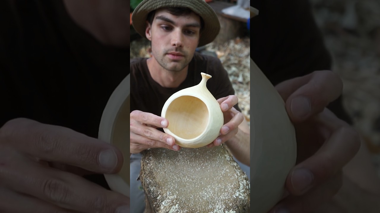 Carving a Horse Chestnut Cup #asmr #craft #woodcarving #art #making #carving #woodworking #workshop